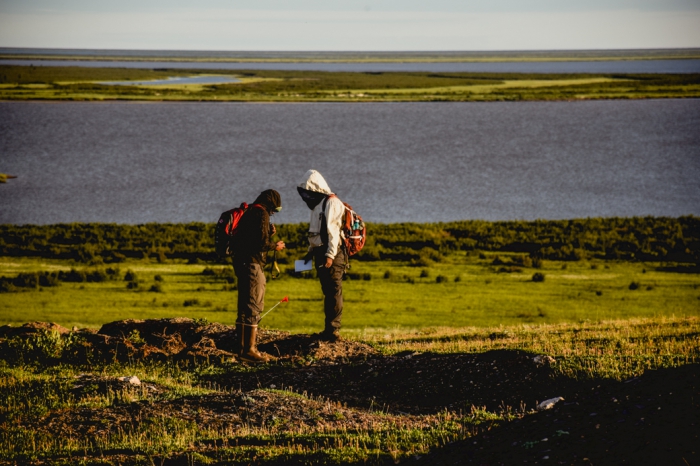 By studying chemical and biological changes to the Arctic environment, WHRC scientists are able to understand how trends of change in the Arctic may affect the stores of permafrost that lie beneath its surface. Photo courtesy of John Schade.