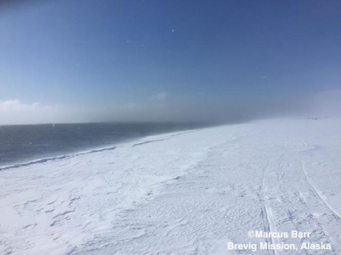 Nearshore ice conditions near Brevig Mission - view 2.