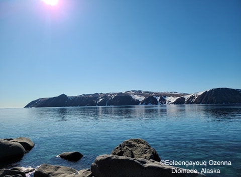 Sea ice conditions in Diomede on 12 May 2020 - view 2.