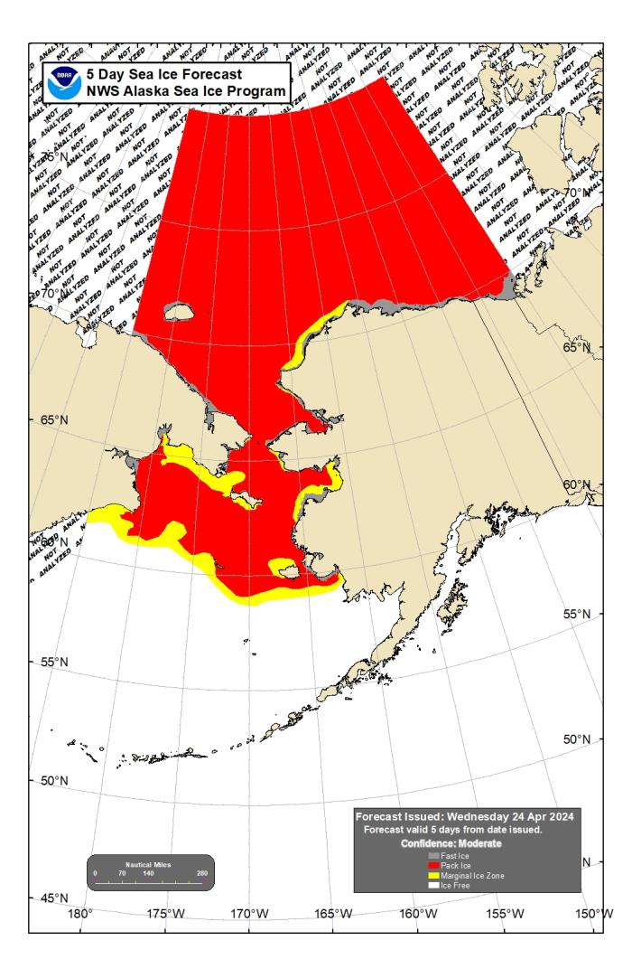 NWS 5-day sea-ice forecast.