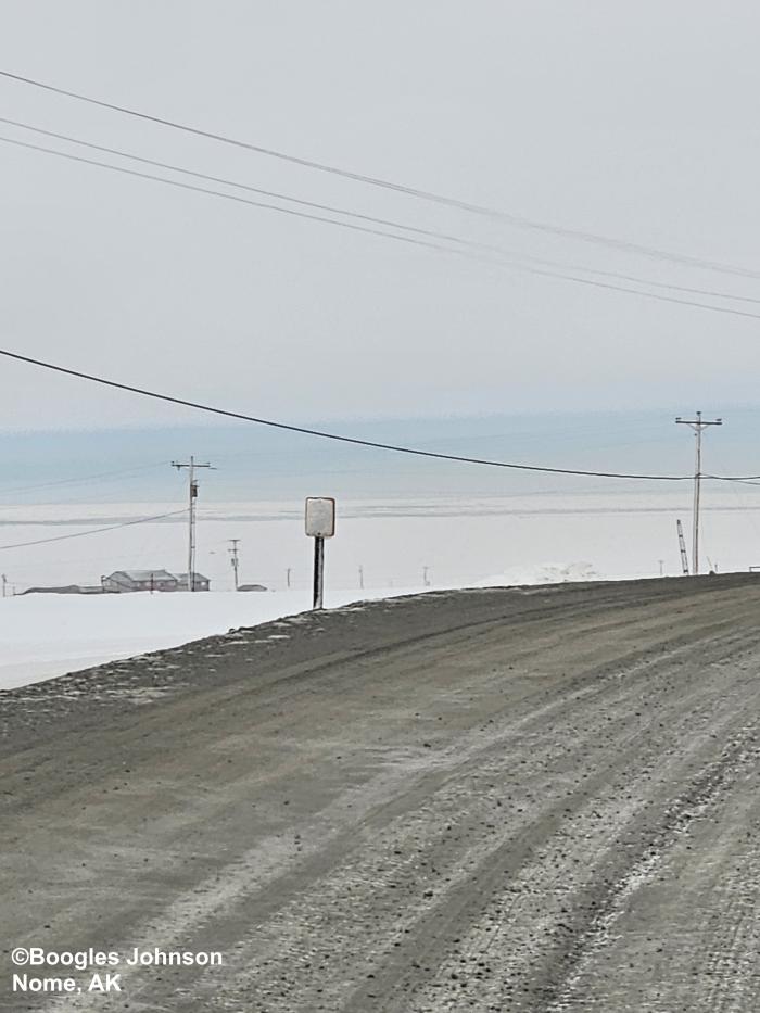 View from the first hill off the coast looking south at the Bering Sea - view 11. Photo courtesy of Boogles Johnson.