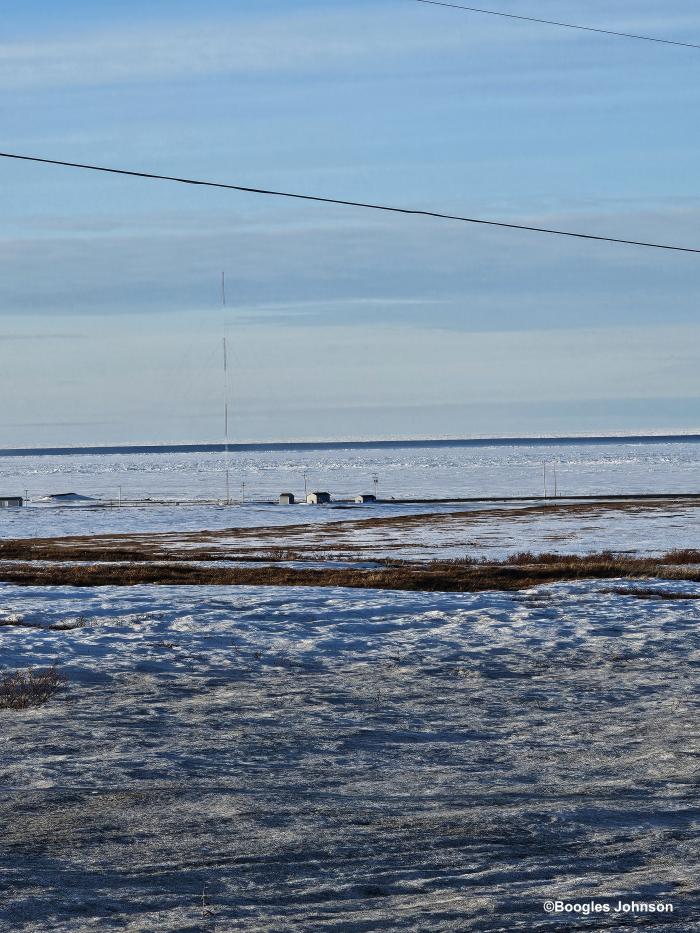 Weather and sea ice conditions near Nome. Photo courtesy of Boogles Johnson.